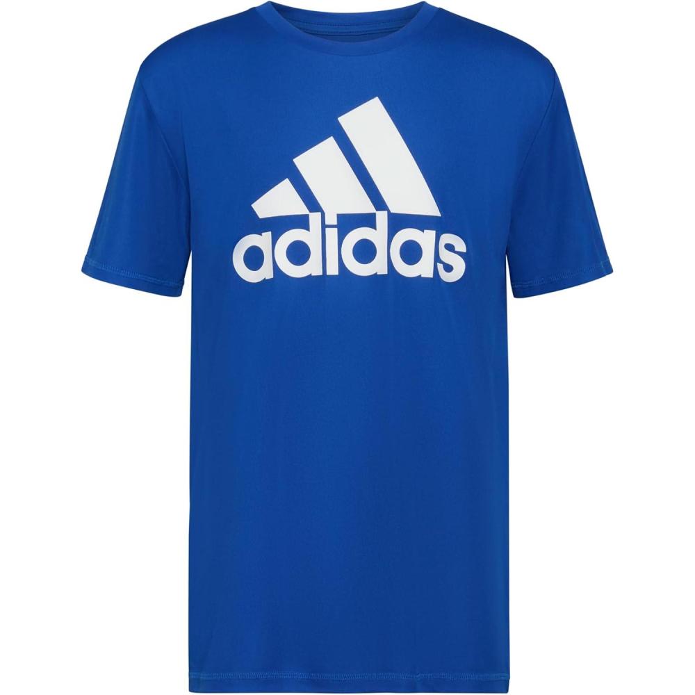 imageadidas Boys Plus Size Short Sleeve Aeroready Performance Logo Tee TShirtTeam Royal Blue