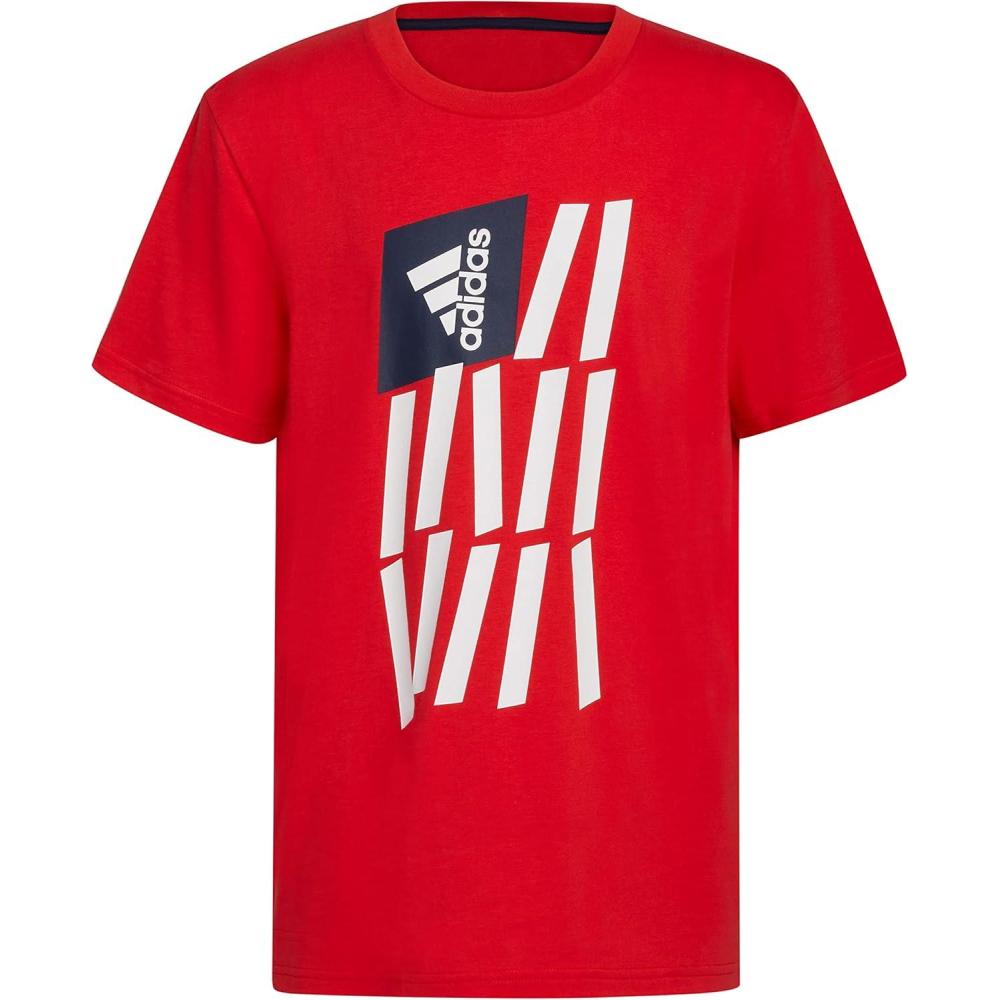 imageadidas Boys Short Sleeve Americana TeeVivid Red
