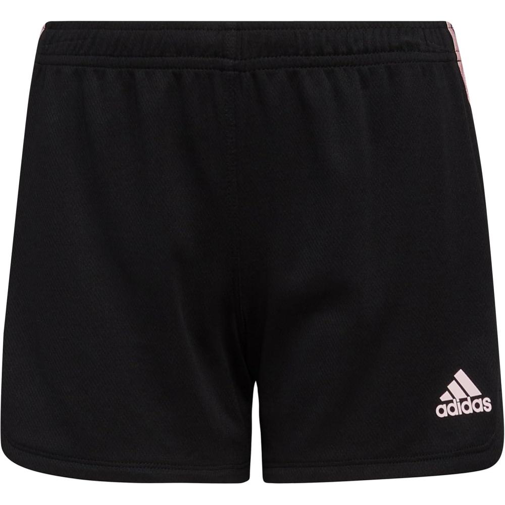 imageadidas Girls 3Stripes Mesh ShortsBlackPink Gradient