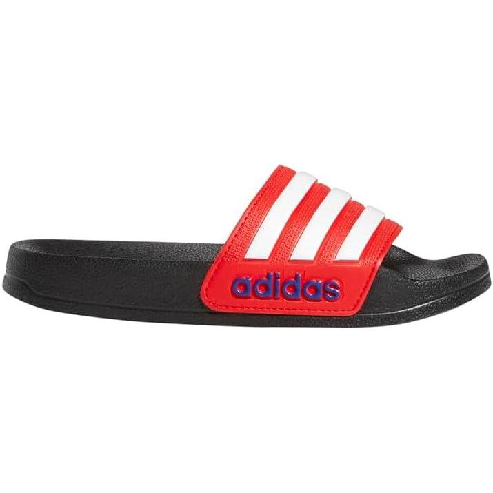 imageadidas Kids Adilette Shower SlideBlackWhiteVivid Red