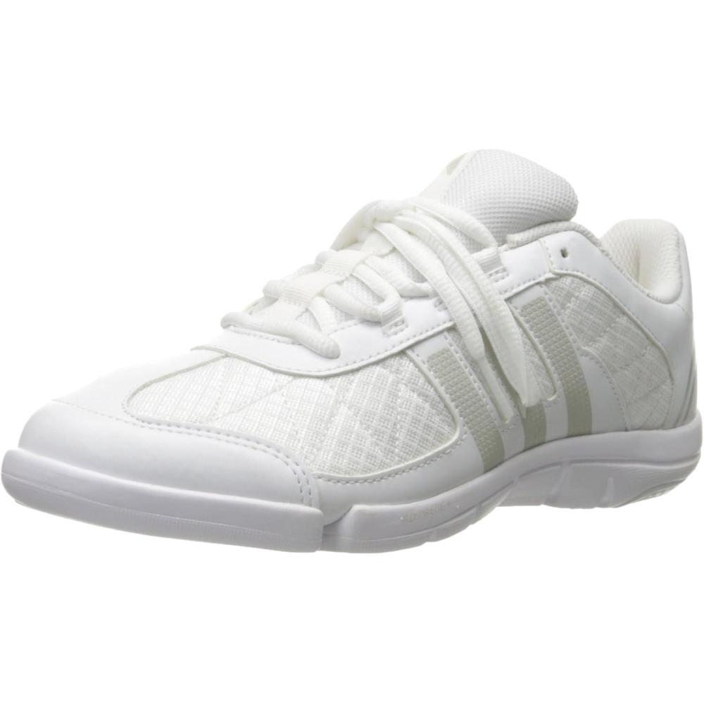 imageadidas Kids Girls Triple Cheer Lace Up Sneakers Shoes Casual  WhiteWhiteGraniteClear Grey