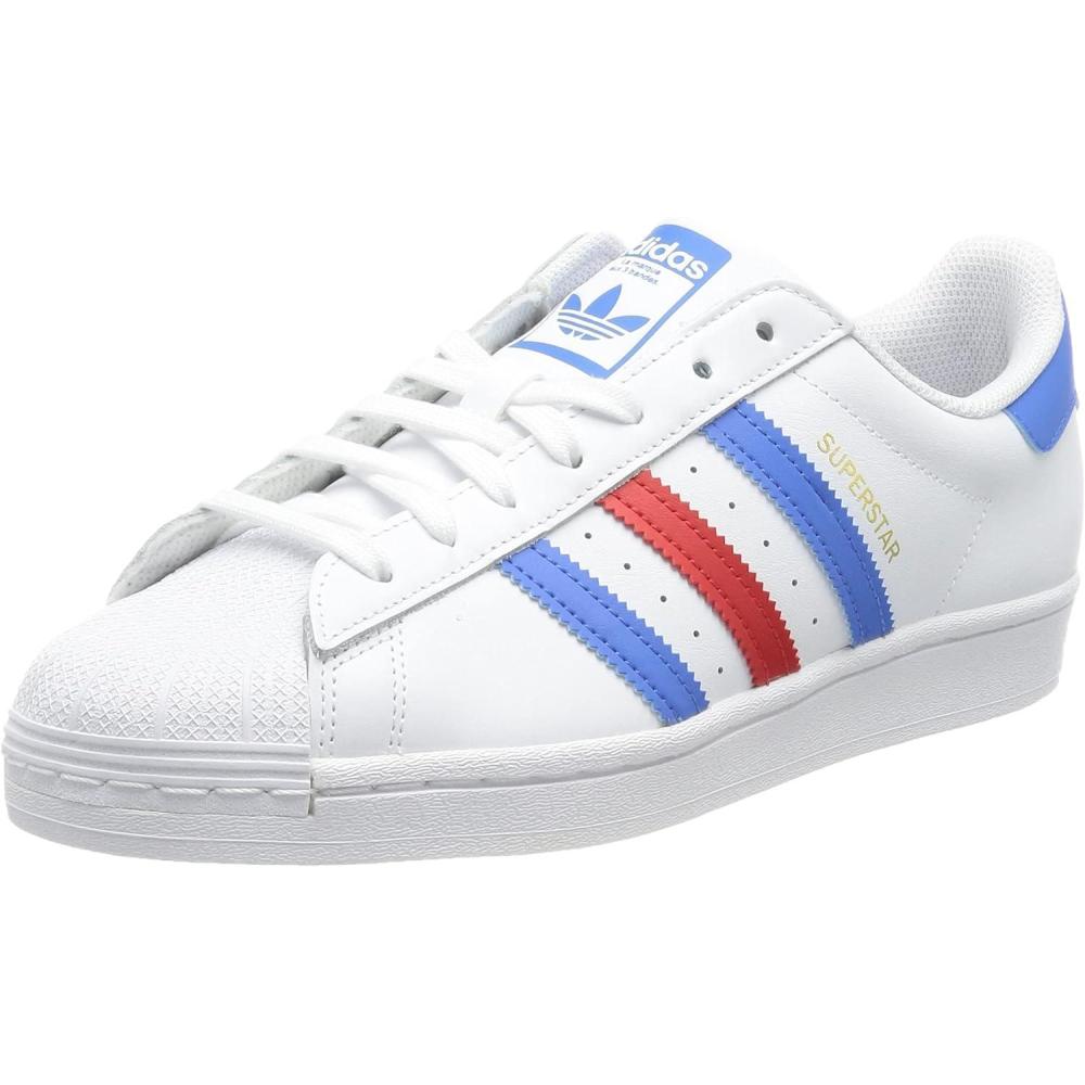 imageadidas Mens Superstar ShoeFtwr White True Blue Gold Met