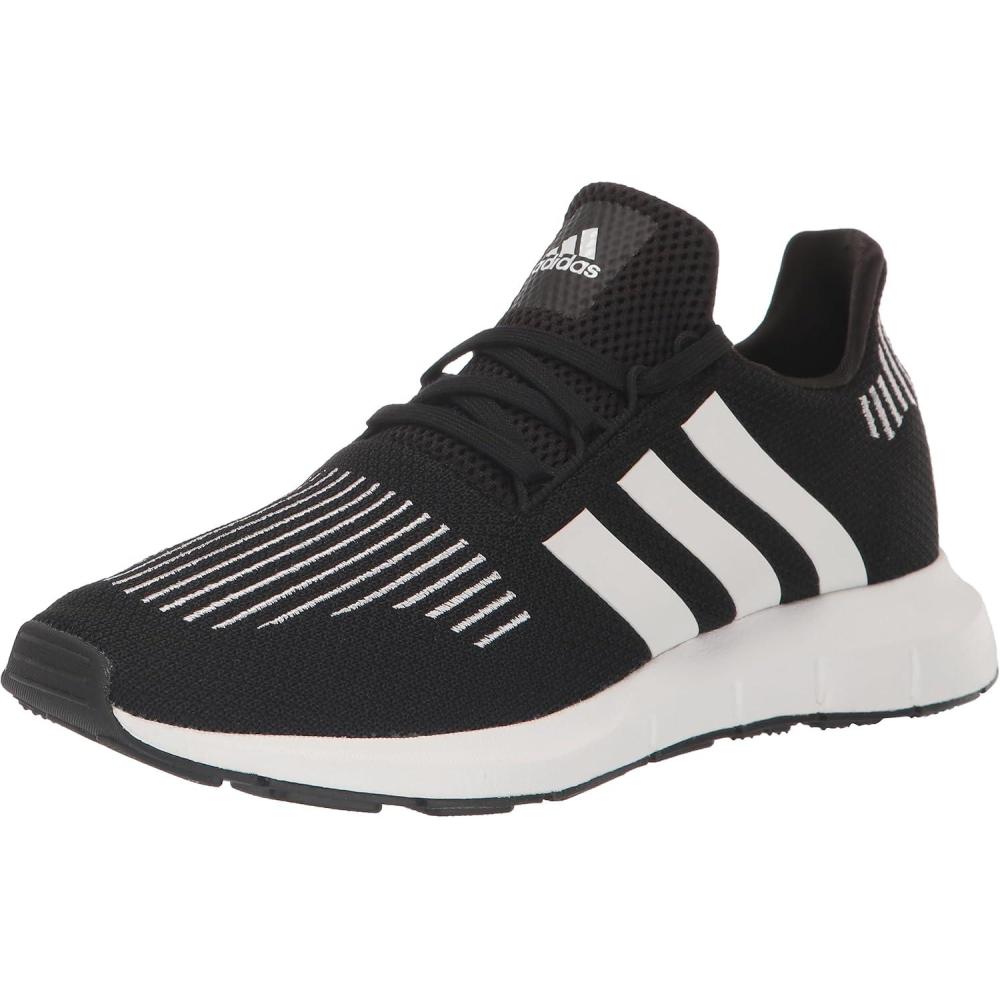 imageadidas Mens Swift Run Legacy SneakerCore BlackWhiteWhite