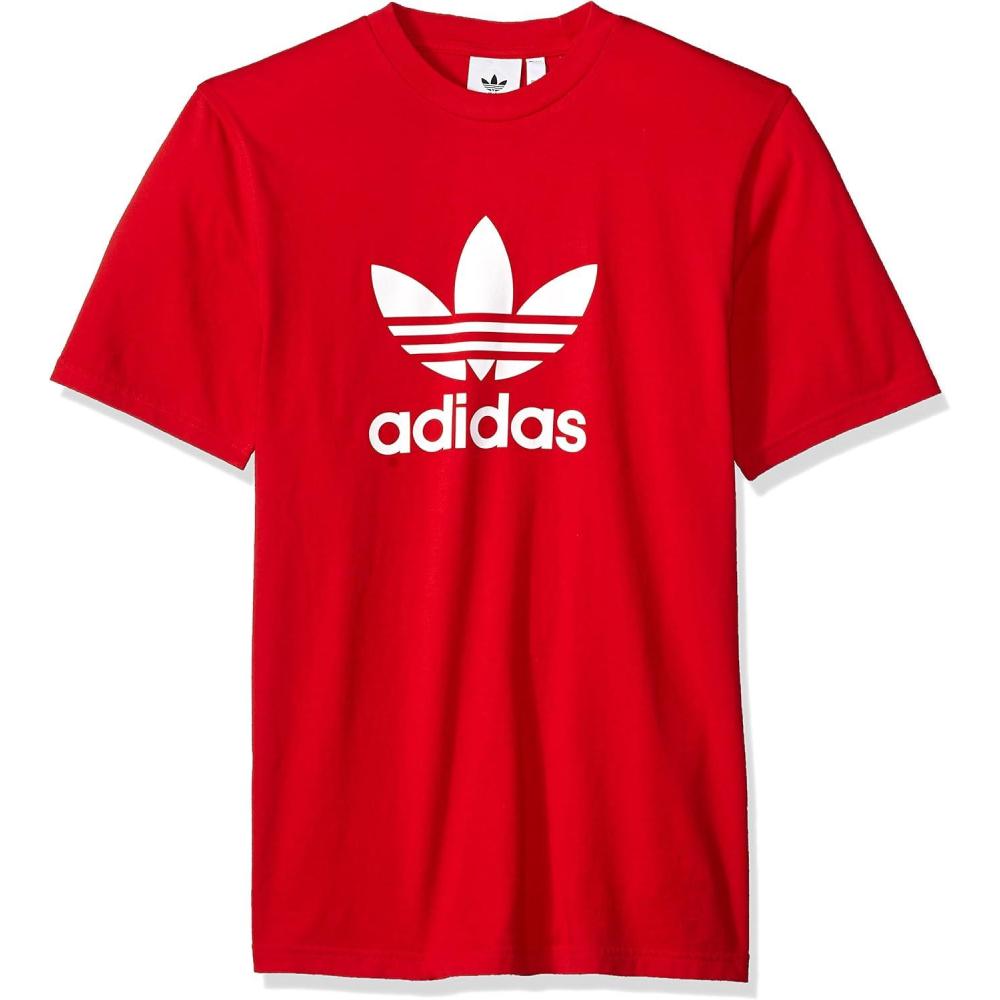 imageadidas Originals Mens Adicolor Classics Trefoil TShirtScarletScarlet