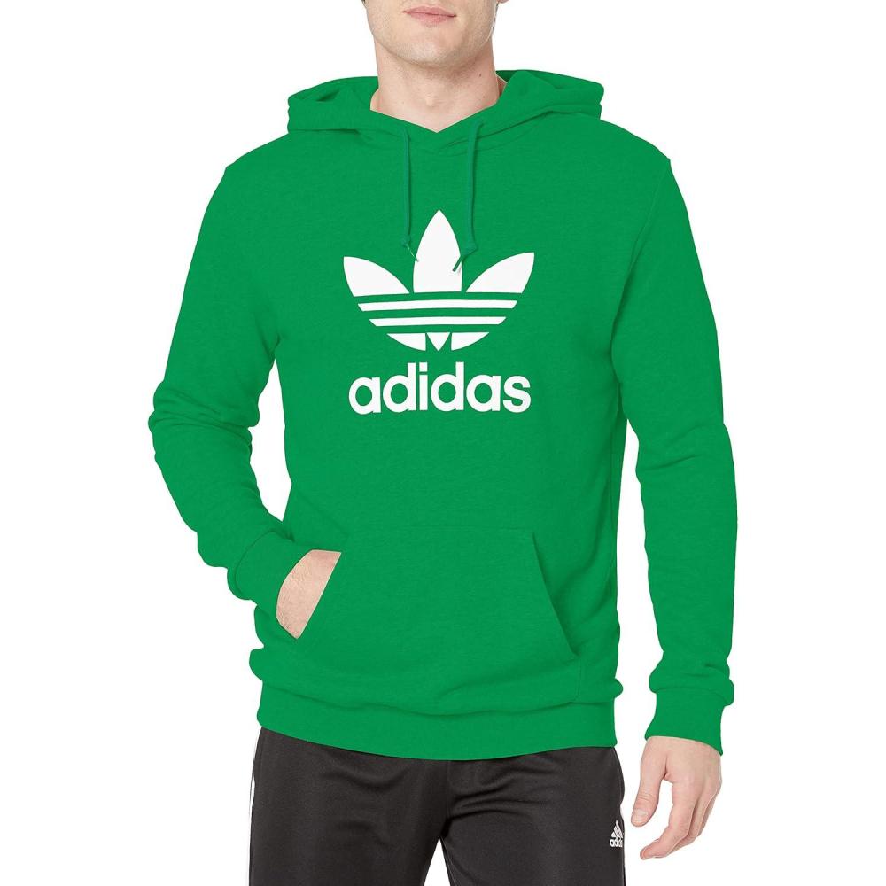 imageadidas Originals Mens Graphics Trefoil Series HoodieGreenWhite