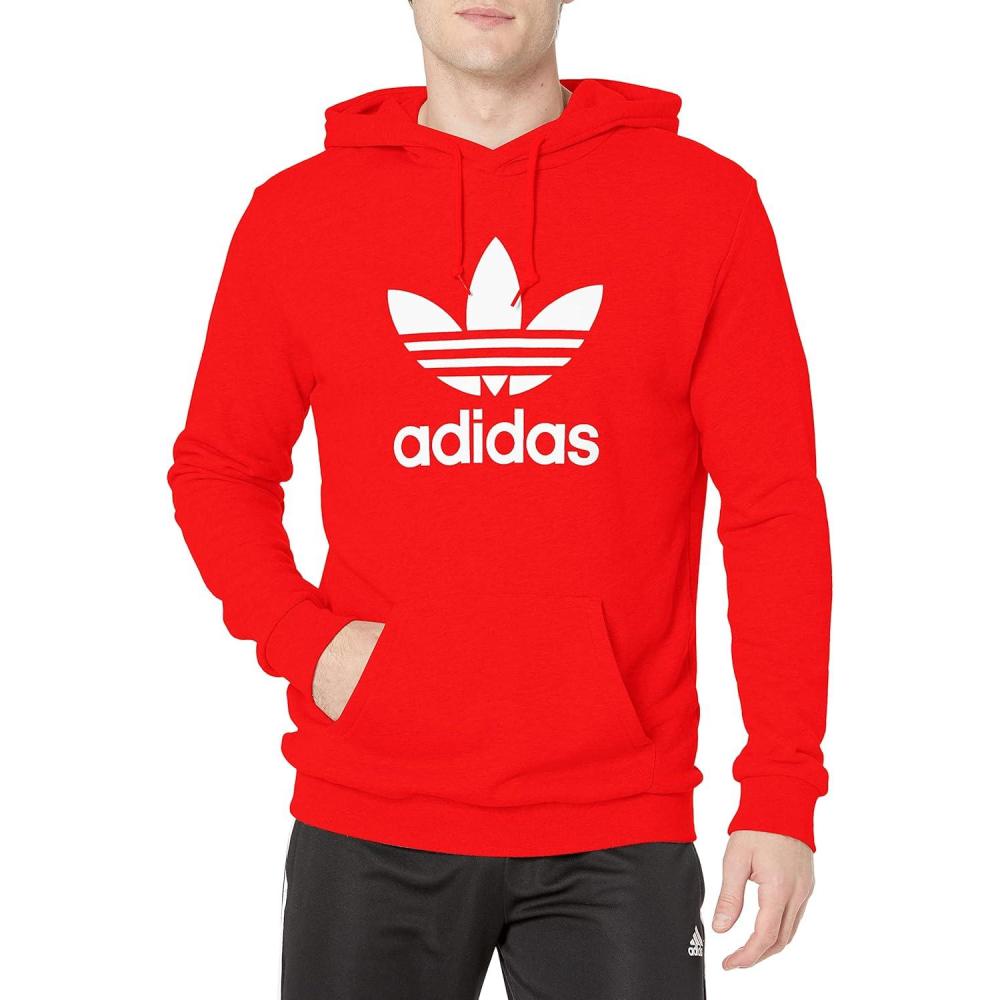 imageadidas Originals Mens Graphics Trefoil Series HoodieRedWhite
