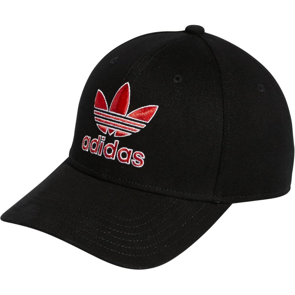 imageadidas Originals Mens Icon 20 Structured Precurve Snapback CapBlackVivid RedWhite