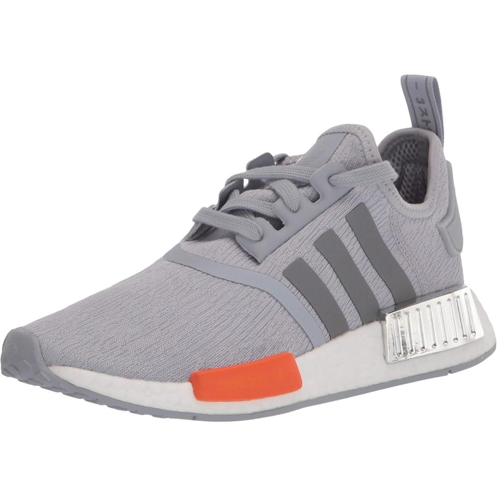 imageadidas Originals Mens NMDr1 SneakerHalo SilverBlack Silver MetallicBahia Orange