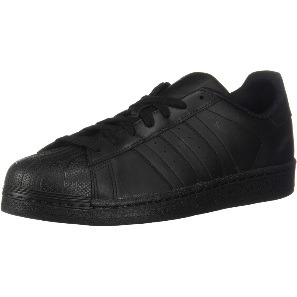 imageadidas Originals Mens Superstar Classic Low Top Sneaker ShoeBlackBlackBlack