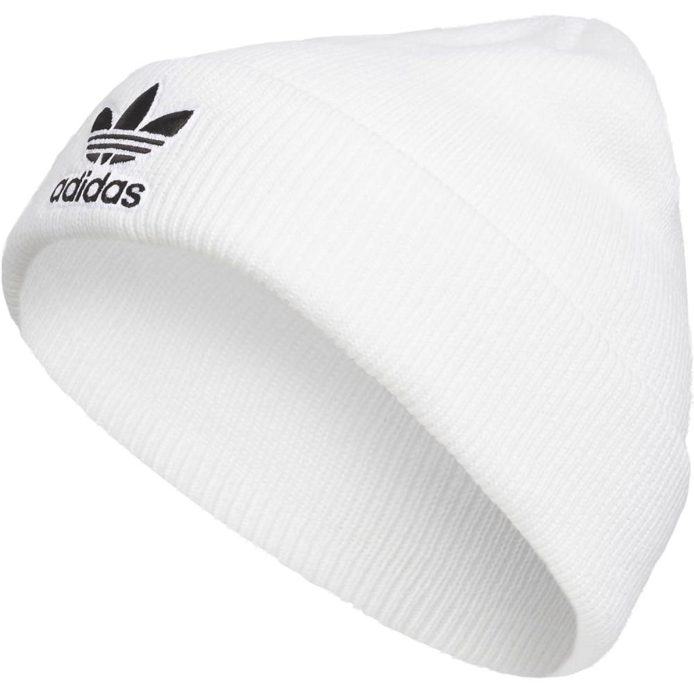 imageadidas Originals Mens Trefoil BeanieOlder ModelWhiteBlack 23