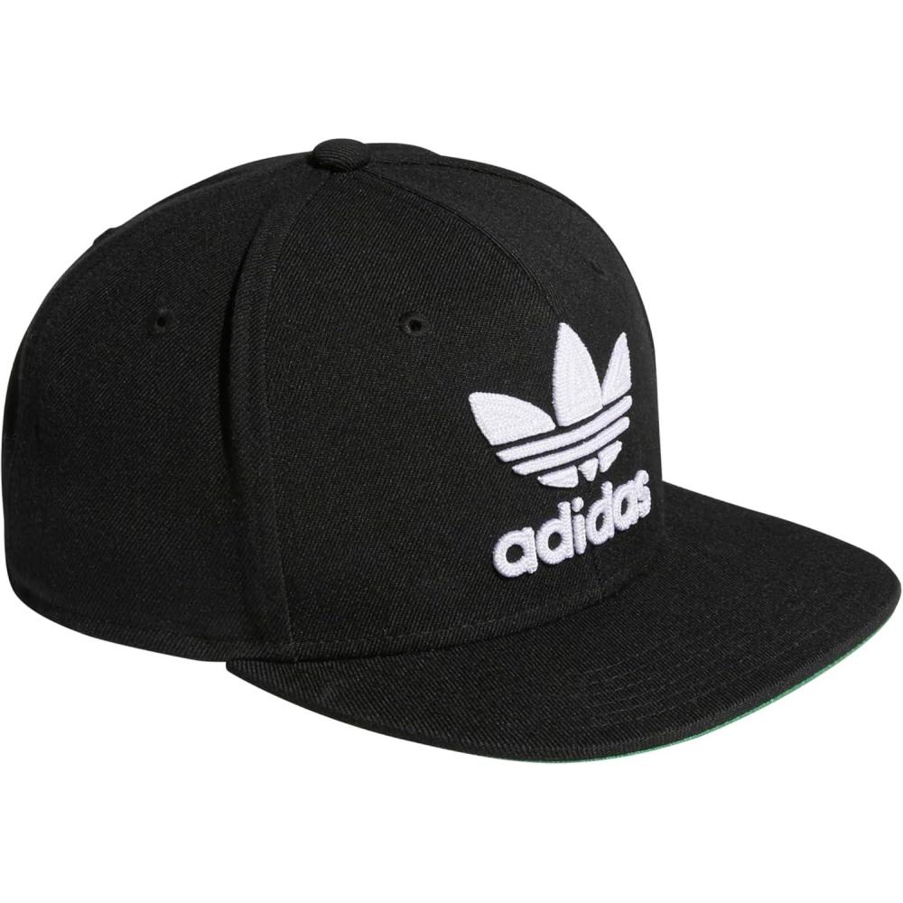 imageadidas Originals Mens Trefoil Chain Flatbrim Snapback Cap One SizeBlackWhite