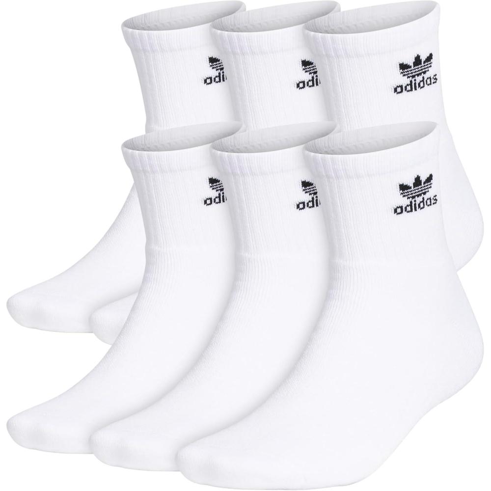 imageadidas Originals Originals Trefoil Quarter Sock 6PackWhite