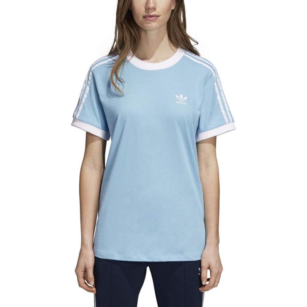 imageadidas Originals Womens 3Stripes TeeClearBlue