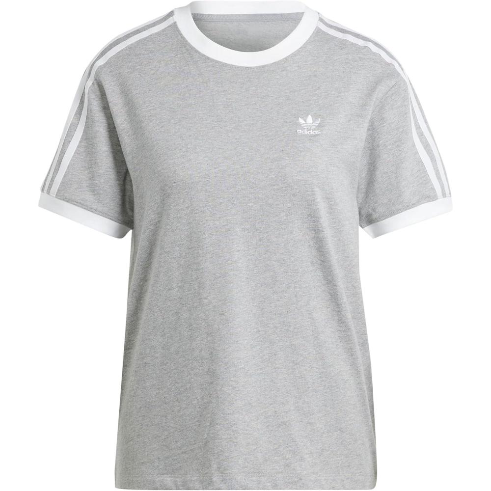 imageadidas Originals Womens 3Stripes TeeMedium Grey Heather