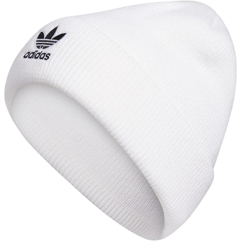 imageadidas Originals Womens Trefoil BeanieWhiteBlack 2
