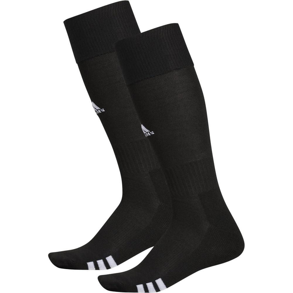 imageadidas Unisex Rivalry Soccer Socks 2Pack OvertheCalf Athletic Fit for Men ampamp WomenBlackWhite