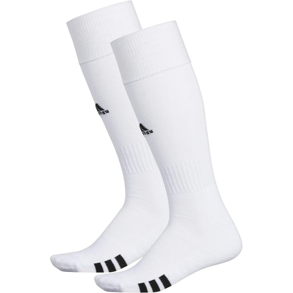 imageadidas Unisex Rivalry Soccer Socks 2Pack OvertheCalf Athletic Fit for Men ampamp WomenWhiteBlack