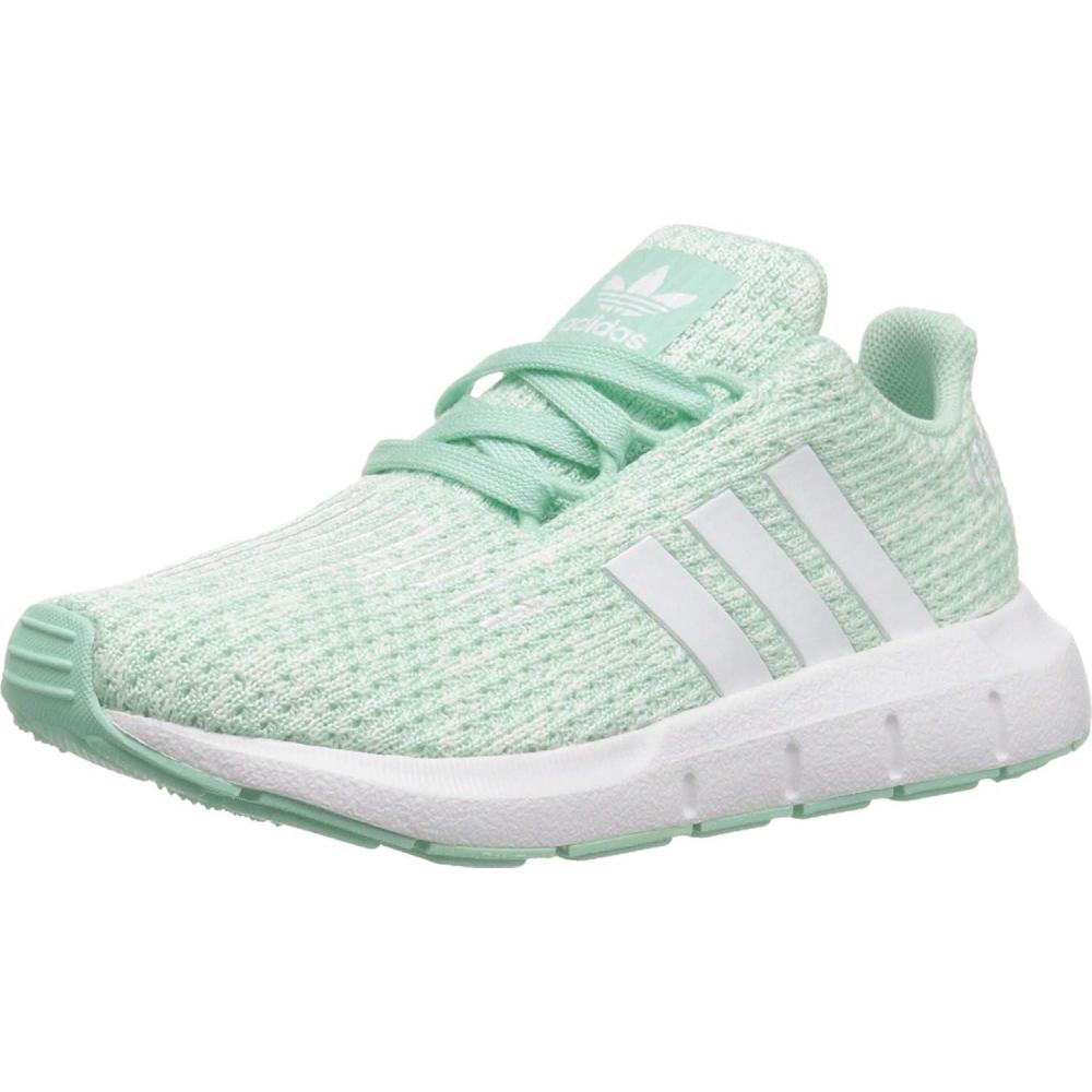 imageadidas UnisexChild Swift Running ShoeClear MintWhiteAero Blue