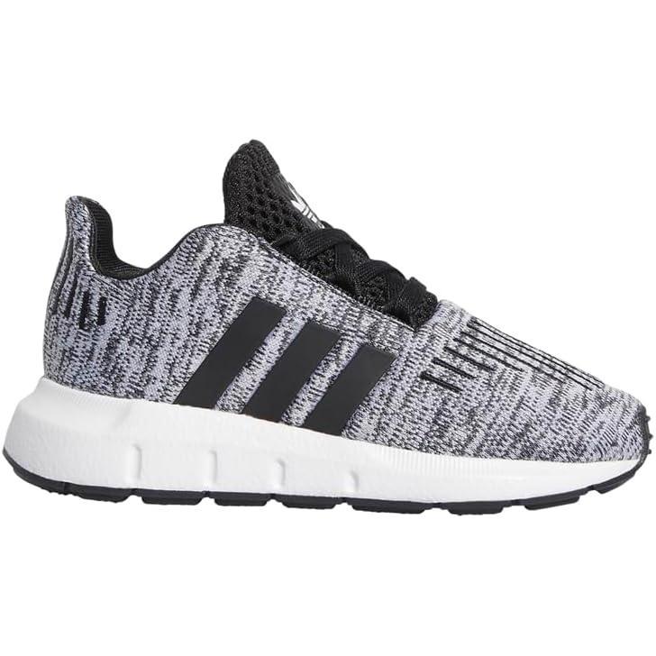 imageadidas UnisexChild Swift Running ShoeWhiteBlackBlack