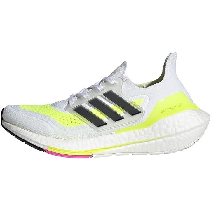 imageadidas UnisexChild Ultraboost 21 Running ShoesWhiteBlackSolar Yellow
