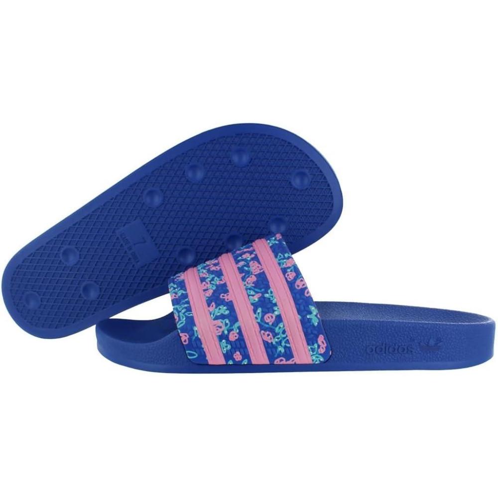 imageadidas Womens Adilette SlideBlueTrue PinkOff Whiteblue