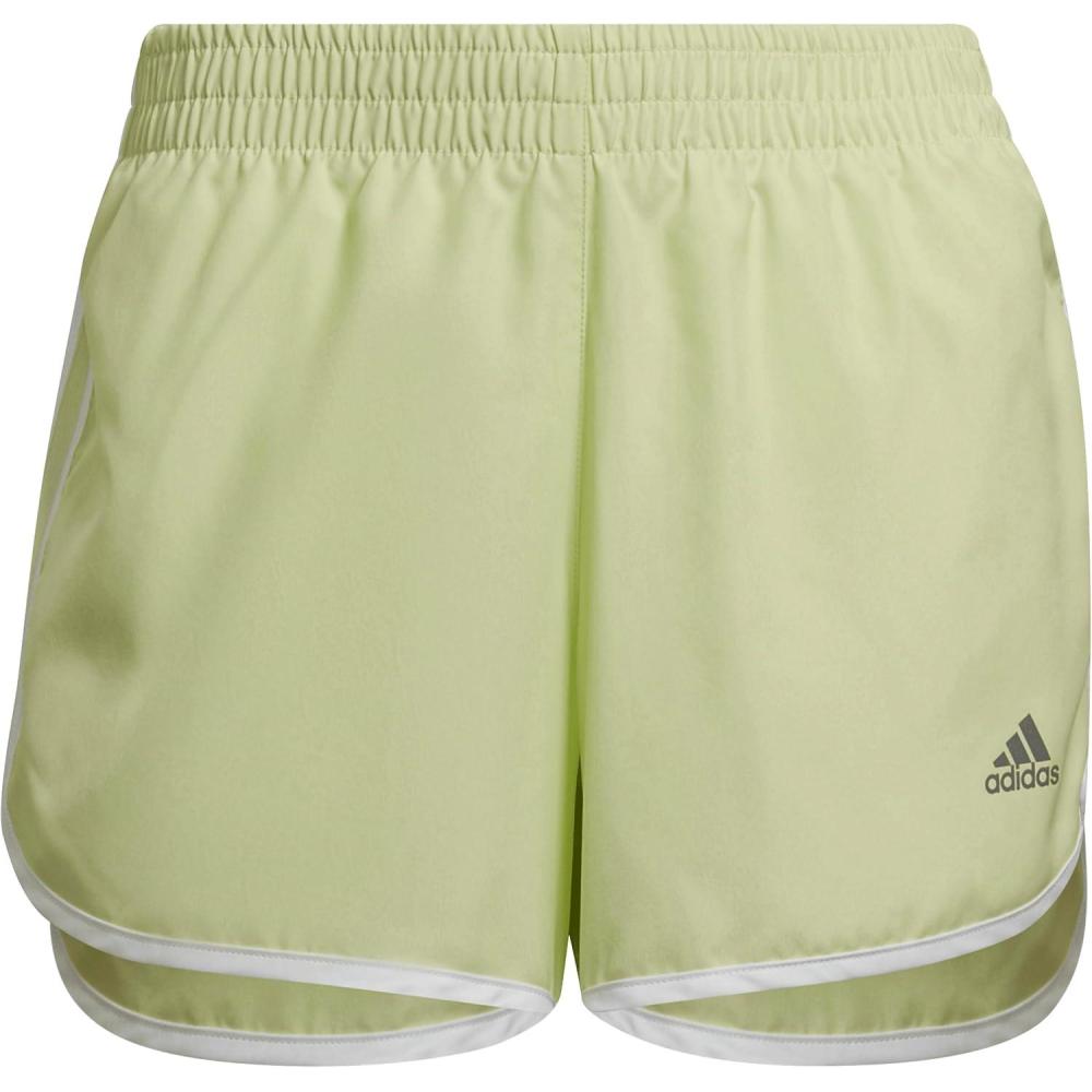 imageadidas Womens Marathon 20 ShortsAlmost LimeWhite