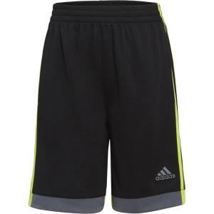 adidas Boys’ Elastic Waistband Winner Short(Black With Acid Yellow)