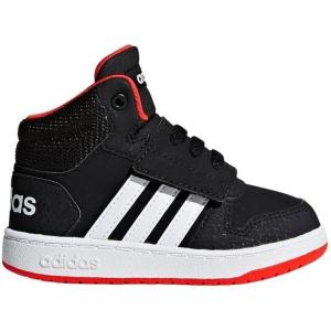 adidas Boys’ Hoops 2.0 Mid Ankle Basketball Shoe(Multicolour Cblack Ftwwht Hirere B75945)