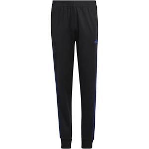 adidas Boys’ Iconic Tricot Jogger Training Pants(Black With Bold Blue)