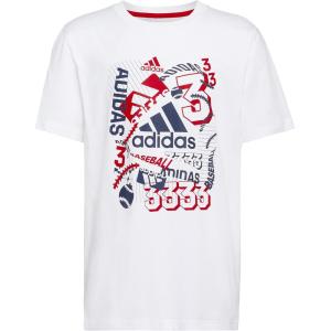 adidas Boys’ Short Sleeve Americana Tee(White)