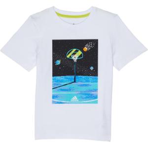 adidas Boys’ Short Sleeve Game On Novelty T-Shirt(White)
