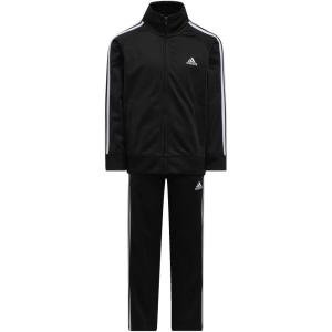 adidas Boys’ Tricot Jacket & Pant Clothing Set(Black)