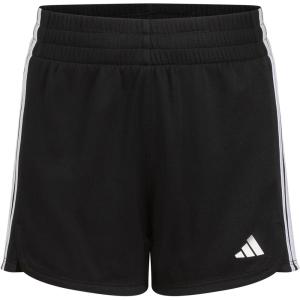 adidas Girls’ 3-Stripes Mesh Shorts(Black New)