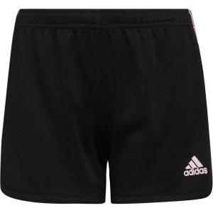 adidas Girls’ 3-Stripes Mesh Shorts(Black/Pink Gradient)