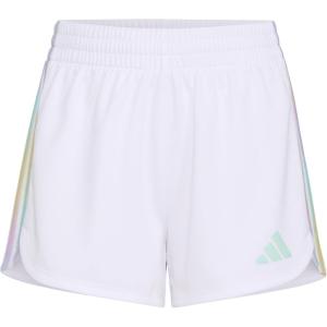 adidas Girls’ 3-Stripes Mesh Shorts(White Multi)