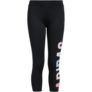 adidas Girls’ Aeroready 7/8 Graphic Tight(Black With Pink)