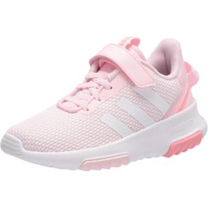 adidas Girls’ Racer TR21 Tennis Sneakers(Clear Pink/White/Super Pop)