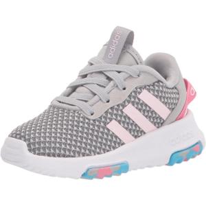 adidas Girls’ Racer TR21 Tennis Sneakers(Grey/Clear Pink/Rose Tone)