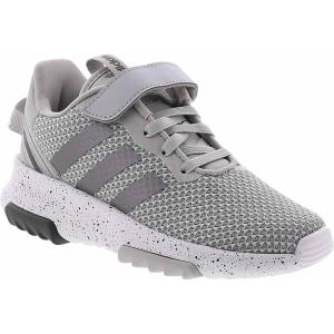 adidas Girls’ Racer TR21 Tennis Sneakers(Grey/Iron Metallic/Grey (Cross Strap))