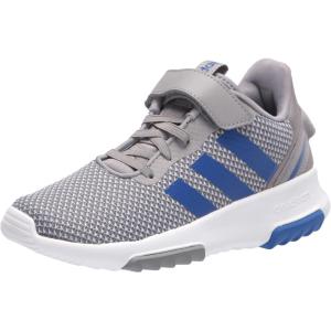 adidas Girls’ Racer TR21 Tennis Sneakers(Grey/Team Royal Blue/Halo Silver (Cross Strap))