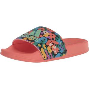 adidas Kids’ Adilette Shower Slide(Coral Fusion/Pulse Mint/Coral Fusion)