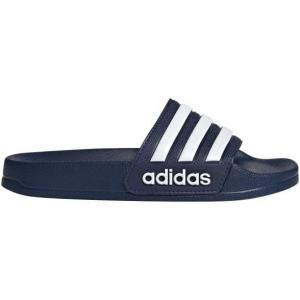 adidas Kids’ Adilette Shower Slide(Dark Blue/White/Dark Blue)