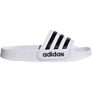 adidas Kids’ Adilette Shower Slide(White/Black/Black)