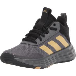 adidas Kids’ Own the Game 2.0 Basketball Shoe(Grey Five/Matte Gold/Core Black)