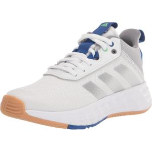adidas Kids’ Own the Game 2.0 Basketball Shoe(White/Silver Metallic/Team Royal Blue)