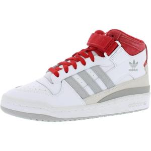 adidas Men’s Forum Mid Sneaker(Footwear White/Scarlet/Grey Two)