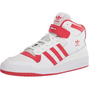 adidas Men’s Forum Mid Sneaker(White/Vivid Red/White)