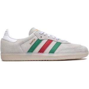 adidas Men’s Samba Soccer Shoe(White/Grey/Green/Red)