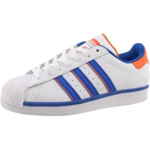 adidas Men’s Superstar Shoe(White/Blue/Orange)