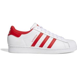 adidas Men’s Superstar Shoe(White/Vivid Red/White)